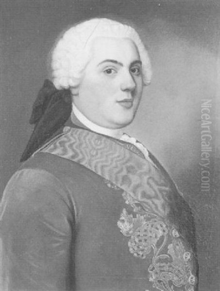 Portrait Du Grand Dauphin, Fils De Louis Xv, Portant Le Cordon Du Saint Esprit Oil Painting by Etienne Liotard