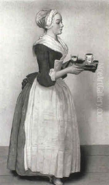 The Chocolate Girl Oil Painting by Etienne Liotard