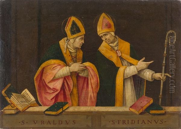 St. Ubaldus Und St. Fridianus Oil Painting by Filippino Lippi