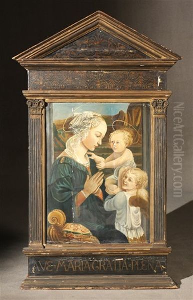 Madonna With Christ Child And Angel Oil Painting by Filippino Lippi