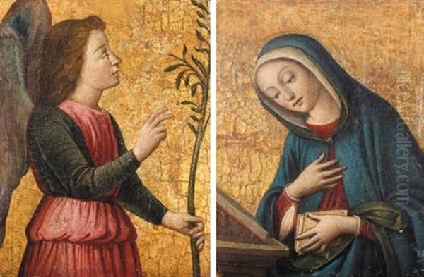 The Archangel Gabriel (+ The Virgin Annunciate; Pair) Oil Painting by Filippino Lippi