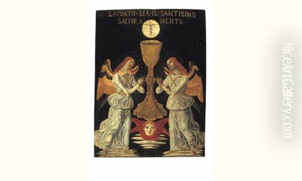 L'adoration De L'eucharistie Oil Painting by Filippino Lippi