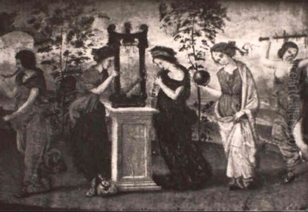 Musizierende Madchen Oil Painting by Filippino Lippi