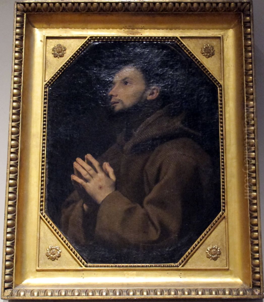 Saint Francois D'assise En Priere Oil Painting by Lorenzo Lippi