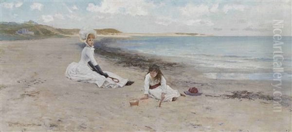 Nantucket Beach, Idle Hours Oil Painting by William Henry Lippincott
