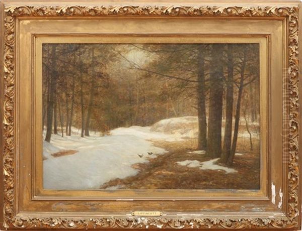 Winter Landscape Oil Painting by William Henry Lippincott