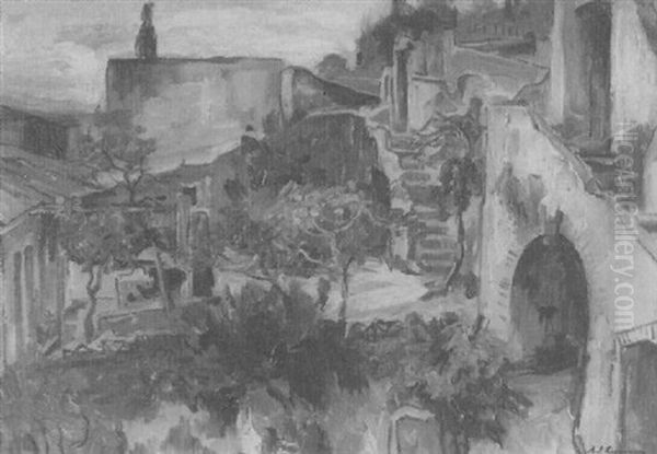 Sulanddische Hausergruppe Oil Painting by Karl Friedrich Lippmann