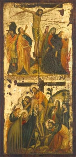 Crucifixion Y Descendimiento Oil Painting by Lippo D`Andrea