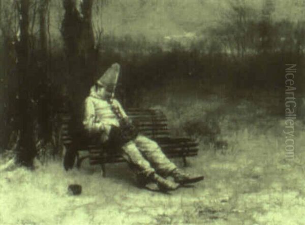 Pierrot's Rest Oil Painting by Emanuel Liska