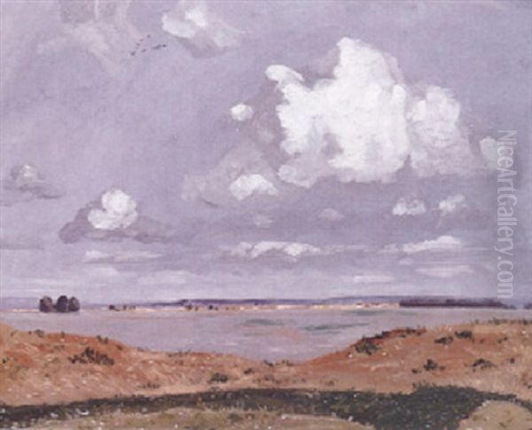 Sommerliches Landschaftidyll Um Berlin Oil Painting by Richard Lisker