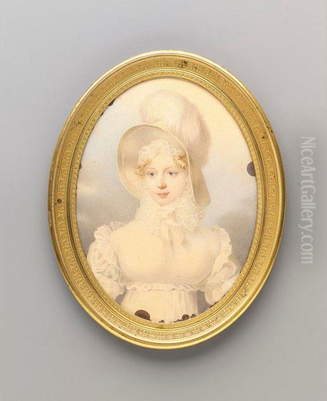 Grand Duchess Maria Pavlovna, Grand Duchess Of Saxe-weimar-eisenach (1786-1859) Oil Painting by Jean Henri Benner