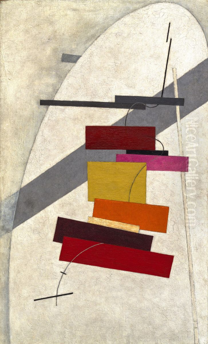 Untitled Oil Painting by Eliezer Markowich Lissitzky