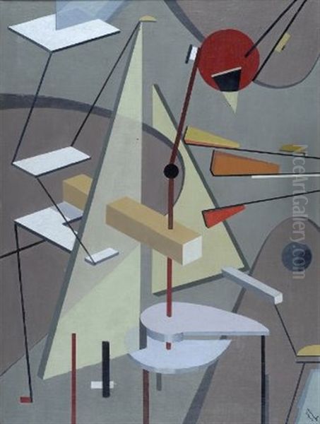 Supermatismo Oil Painting by Eliezer Markowich Lissitzky