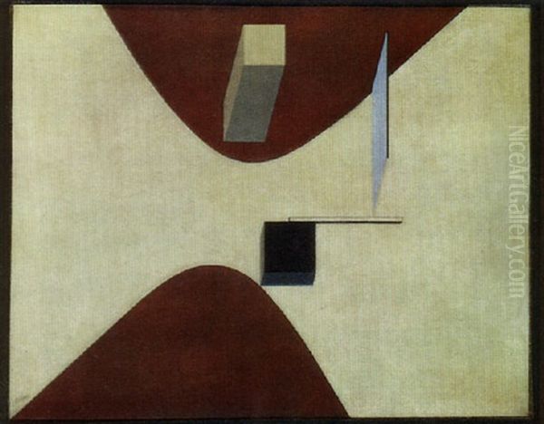 Proun N 90 (ismenbuch) Oil Painting by Eliezer Markowich Lissitzky