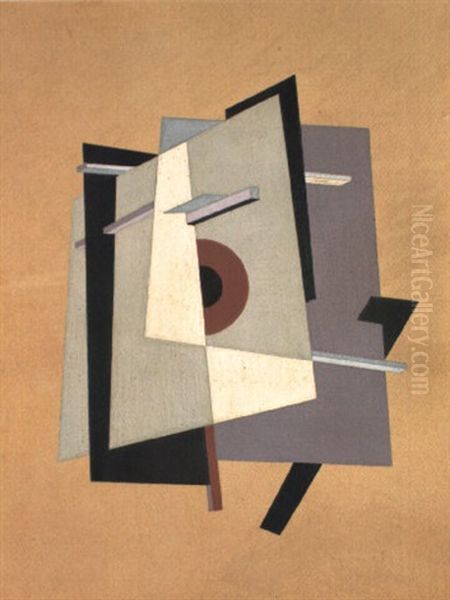 Proun Oil Painting by Eliezer Markowich Lissitzky