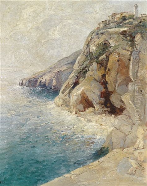 Bersecz Bei Abbazia, Istrien Oil Painting by Leontine (Lea) von Littrow