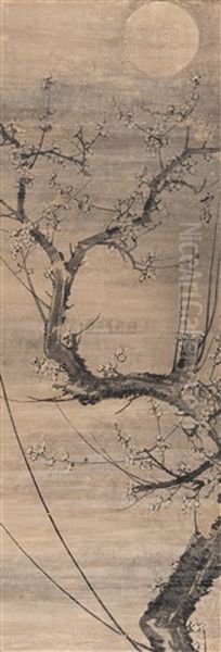 Plum Blossoms Oil Painting by  Liu Shiru