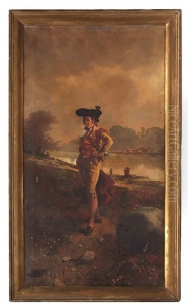 The Smoking Matador Oil Painting by Angel Lizcano Y Monedero