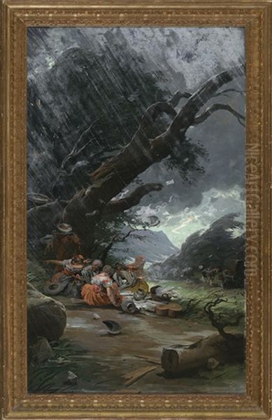 Dia Tormentoso Oil Painting by Angel Lizcano Y Monedero