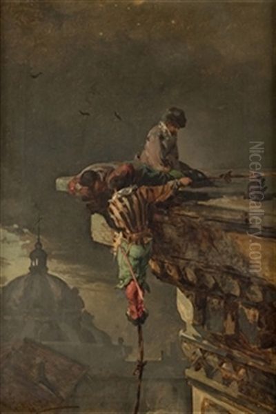 La Fuga Oil Painting by Angel Lizcano Y Monedero