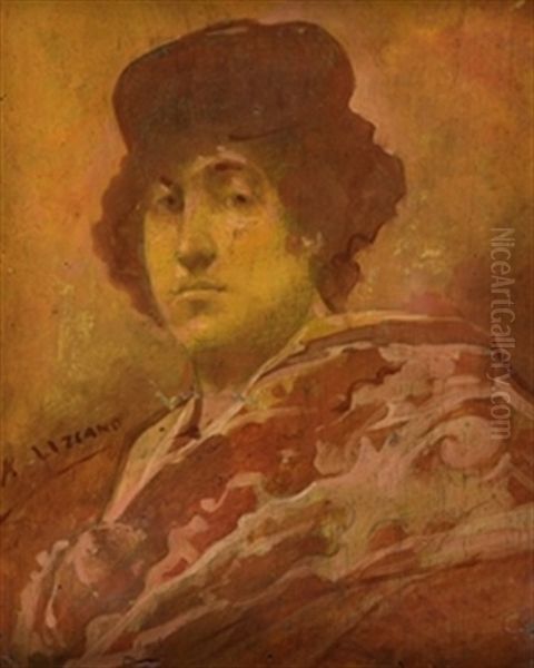 Torero Oil Painting by Angel Lizcano Y Monedero