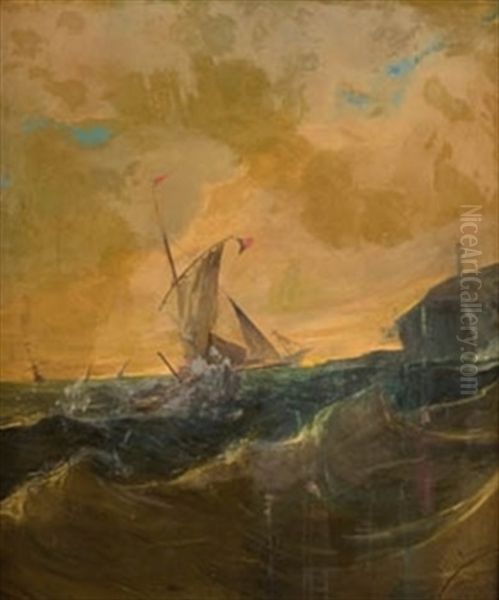 Marina Oil Painting by Angel Lizcano Y Monedero