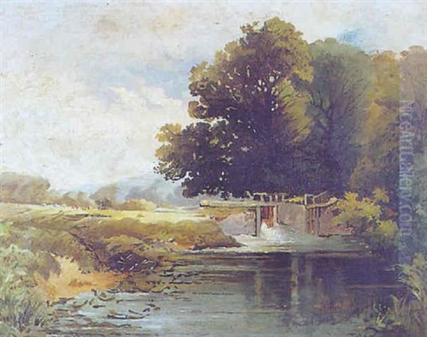 Remanso En El Rio Oil Painting by Angel Lizcano Y Monedero