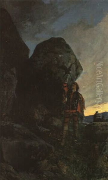 El Halconero Oil Painting by Angel Lizcano Y Monedero