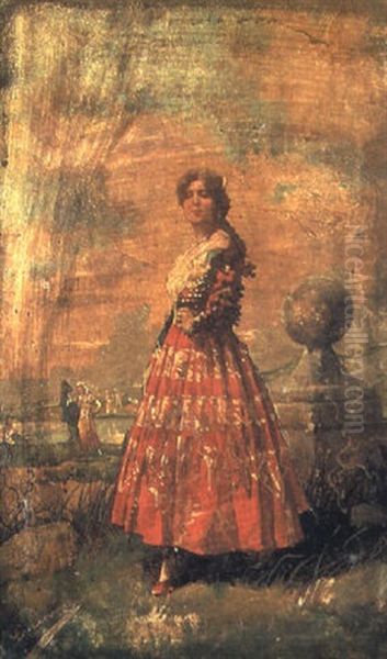 Maja Oil Painting by Angel Lizcano Y Monedero