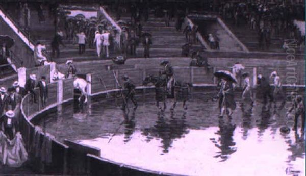 After The Bull Fight Oil Painting by Angel Lizcano Y Monedero