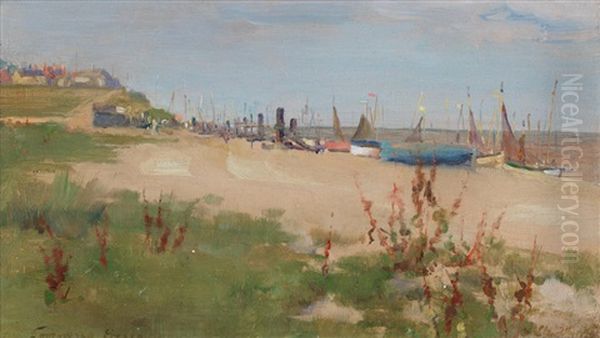 Southwold Beach Oil Painting by William Samuel Henry Llewellyn