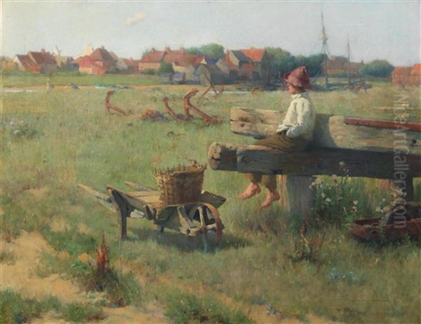 Summer-time Near The Sea Oil Painting by William Samuel Henry Llewellyn