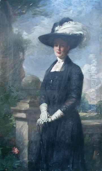 Portrait Of A Lady Oil Painting by William Samuel Henry Llewellyn