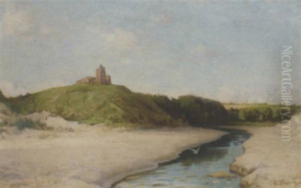 Redcastle, The Beauly Firth Oil Painting by William Samuel Henry Llewellyn