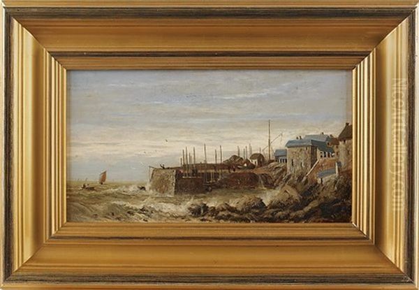 Coastal Scene Oil Painting by Thomas Lloyd