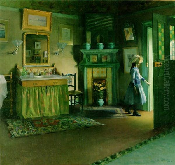 Cabinet De Toilette De Jacques Emile Blanche Oil Painting by Maurice Lobre