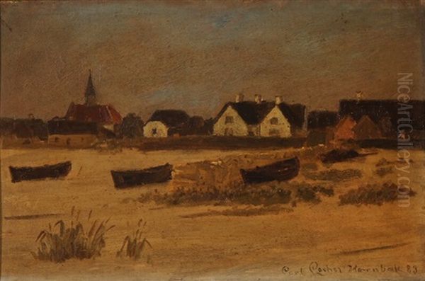 Untitled Oil Painting by Carl Locher