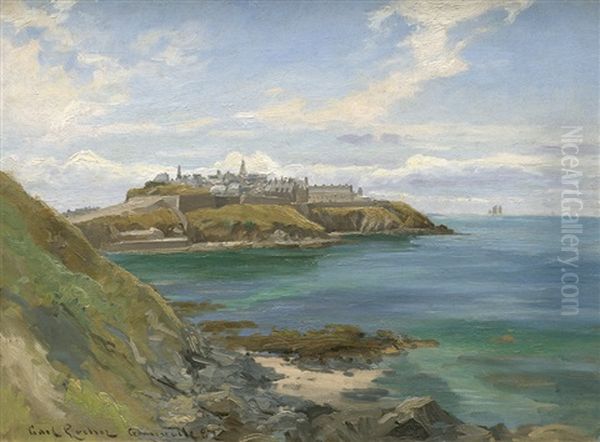 Kuste Von Granville In Der Normandie Oil Painting by Carl Locher