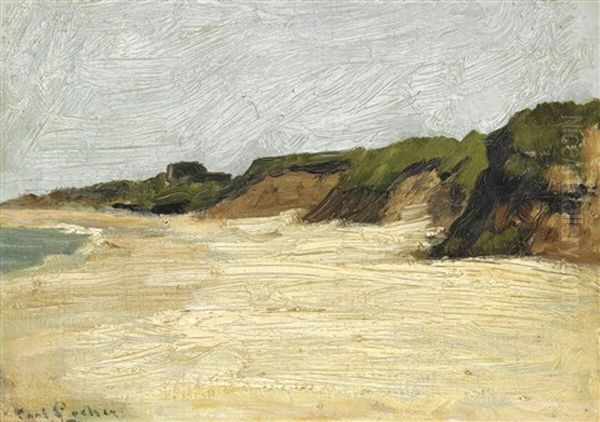 Coastal Scene From Skagen North Beach Oil Painting by Carl Locher