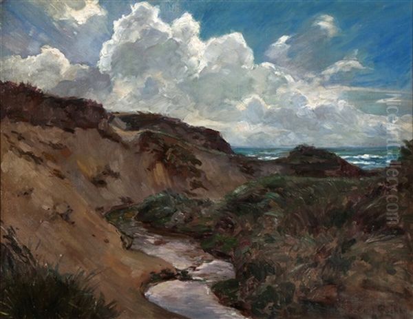 Coastal Scenery With Dunes Oil Painting by Carl Locher