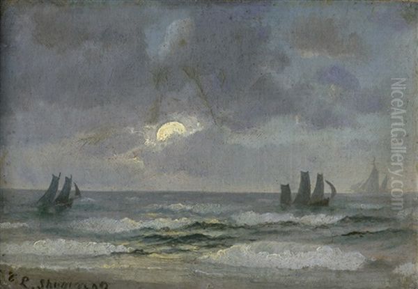 Sonnenuntergang Auf Skagen Oil Painting by Carl Locher