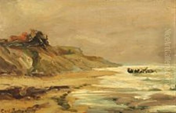 Stormy Day At Skagen Oil Painting by Carl Locher