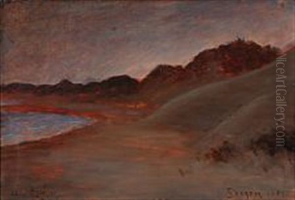 Evening Atmosphere At Skagen Beach Oil Painting by Carl Locher