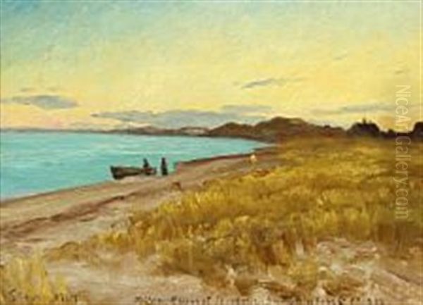 Landscape From Skagen Oil Painting by Carl Locher