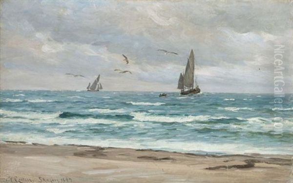 Skagen Oil Painting by Carl Locher