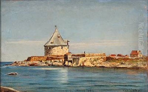 View From Christianso In Denmark Oil Painting by Carl Locher