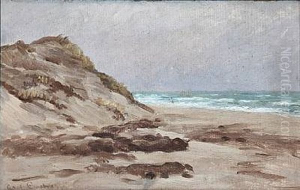 Klitter Paa Sonderstrand Paa Skagen Oil Painting by Carl Locher