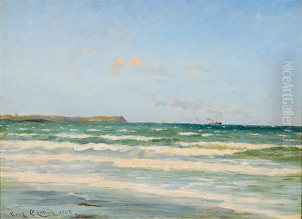 Coastal Landscape Near Skagen Oil Painting by Carl Locher