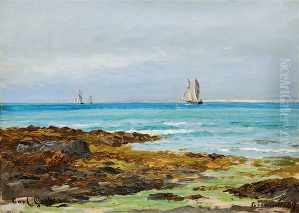 Coast At Granville, Normandy Oil Painting by Carl Locher