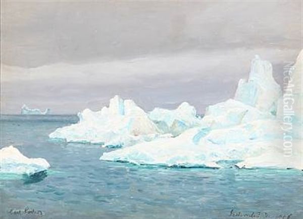 Fra Diskobugten Oil Painting by Carl Locher